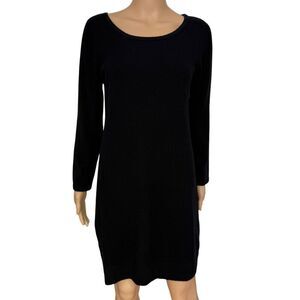 Cortland Park 100% Cashmere Sweater dress pearl buttons bottom side seams sz M
